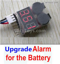 Wltoys 16800 RC Excavator Parts Upgrade Alarm for the Battery. It Can test whether your battery has enouth power. You can hear the alarm voice in 50 meteres.